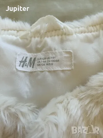 Пухен елек H&M размер 128, снимка 2 - Детски якета и елеци - 47685357