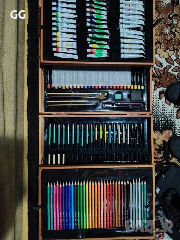 Куфар за рисуване, снимка 3 - Ученически пособия, канцеларски материали - 53561087