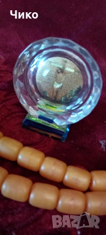 Стари броеница и икона, снимка 5 - Антикварни и старинни предмети - 53140983