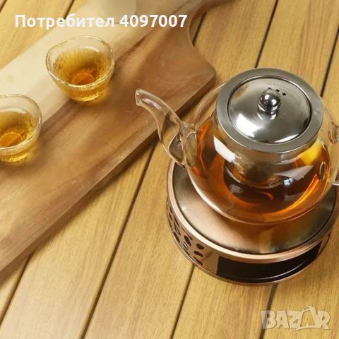 Прозрачен стъклен чайник с инфузер за кафе и чай, снимка 7 - Аксесоари за кухня - 45659450