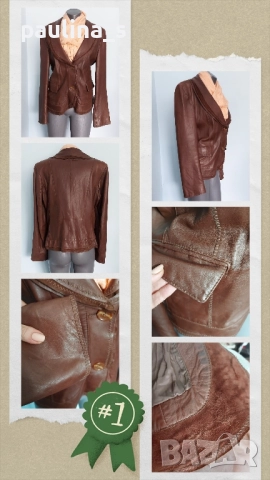 Два различни броя / Марково дамско яке от естествена кожа , снимка 3 - Якета - 51959920