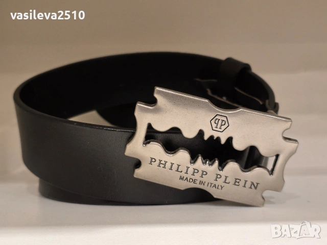 Philipp Plein оригинален мъжки колан от естествена кожа , снимка 2 - Колани - 53891114