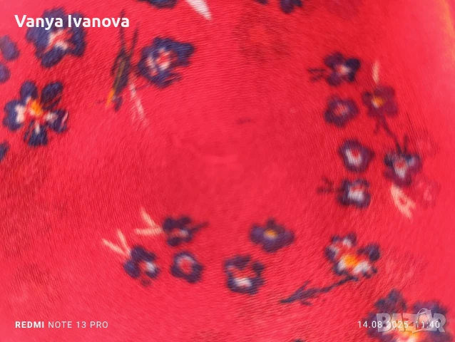 Pieces червена рокля на цветя М размер , снимка 13 - Рокли - 51363444