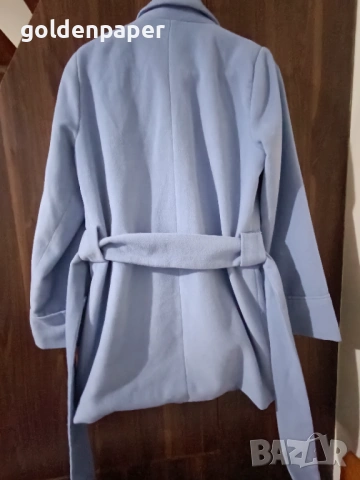 Дамско палто светло синьо , снимка 3 - Якета - 53395132