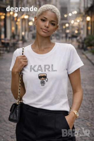 🎀Бяла Дамска Тениска Karl Lagerfeld 
