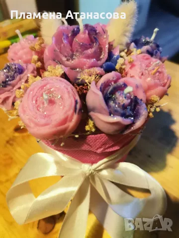 Букети от ароматни соеви свещи, снимка 7 - Декорация за дома - 50236684