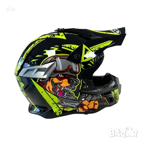 Каска Крос Мотор/Скутер/Бъги/Вело/АТВ -721334, снимка 4 - Аксесоари и консумативи - 50524253