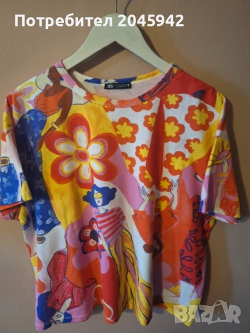 Дамска тениска ZARA, снимка 9 - Тениски - 50676810