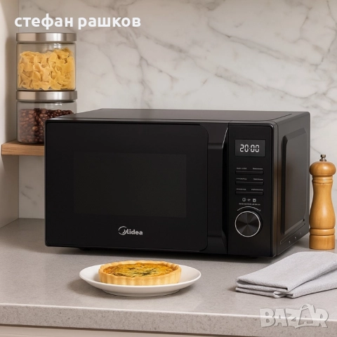 Микровълнова фурна MIDEA AG20CF2EBK 700W, Функция грил, 20L, снимка 5 - Микровълнови - 51629819