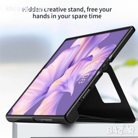 Huawei Mate Xs 2 Litchi Texture /Kickstand Folding Magnetic Wallet Кожен Калъф и Протектор, снимка 4 - Калъфи, кейсове - 52839004