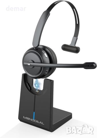 Безжична слушалка Monodeal, Bluetooth с микрофон, с AI шумопотискане и бутон за заглушаване, 65 часа, снимка 1 - Bluetooth слушалки - 46455892