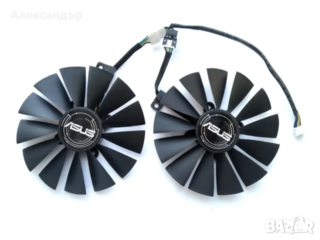 Вентилатор за видео карта ASUS GTX1050/1070/1080Ti RX570/80 T129215SM, снимка 2 - Видеокарти - 50785666