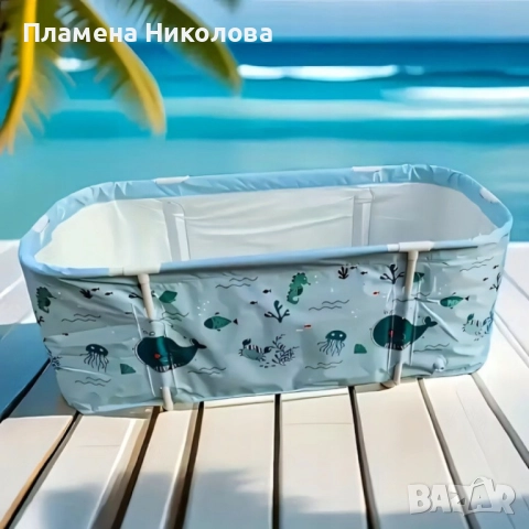 Сгъваема преносима вана XXL с възглавница и топлоизолация – Комфорт и удобство в малката баня, снимка 3 - Душ кабини и вани - 52844731