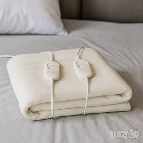 Електрическо двойно одеяло Rosberg RS8510AD – 160×140 см, 2×60W, LED индикатор