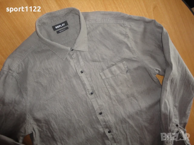 Replay/L/100% лен/оригинална риза, снимка 2 - Ризи - 50768634