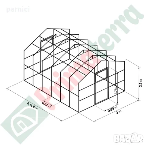 Оранжерия Primaterra Domika, снимка 2 - Градинска техника - 41583338