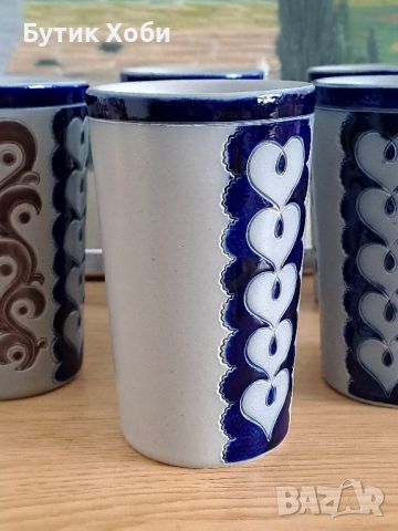 Комплект керамични чаши, Германия , снимка 4 - Антикварни и старинни предмети - 46189661
