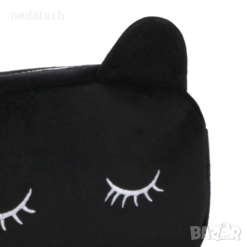 Несесер коте, Черен, 20x4.5x12см., снимка 2 - Ученически пособия, канцеларски материали - 51587763