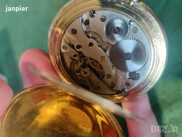 джобен позлатен часовник Alpina, снимка 4 - Антикварни и старинни предмети - 52400033