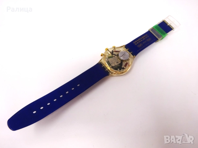 Неизползван часовник Swatch хронограф, с 22 камъка, снимка 6 - Мъжки - 51882603