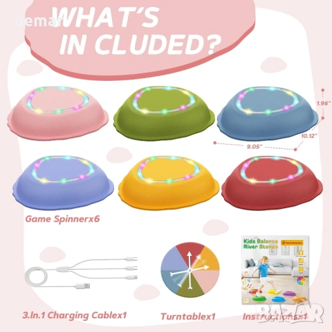 Детски стъпала, неплъзгащи се и издръжливи сензорни играчки, стъпала за баланс, 3-5 години, снимка 5 - Образователни игри - 53411302