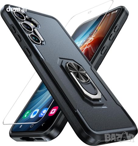 ANTSHARE калъф за Samsung Galaxy A55 5G, черен,  с 1 закален стъклен протектор на екрана