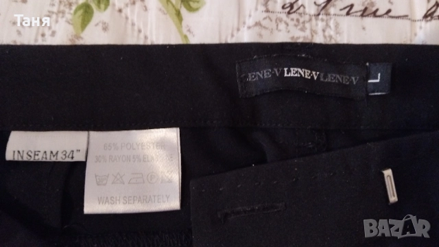 Продавам дамски черен панталон размер L, снимка 3 - Панталони - 52053296