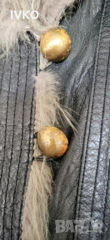 Кожено яке Gil Santucci,сребърна лисица S/M, снимка 6 - Якета - 52372024