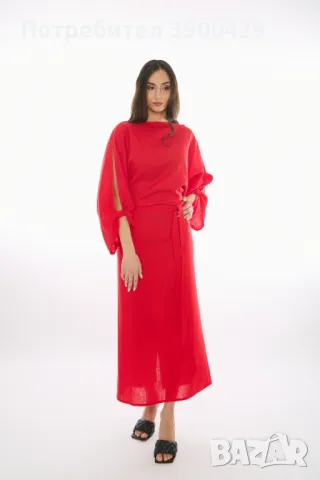 Ленена Рокля Melani - Червена