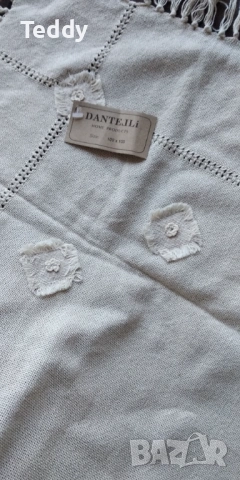 Нова квадратна ленена покривка за маса, 1м/1м, снимка 7 - Покривки за маси - 53342015