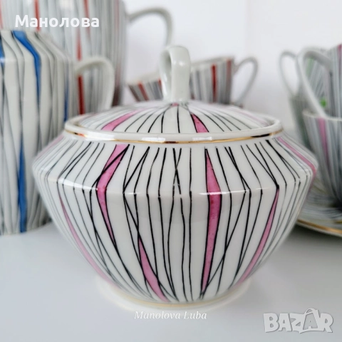 Сервиз за чай или дълго кафе Китка Нови Пазар., снимка 2 - Други ценни предмети - 52418893