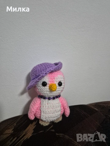 Ръчно плетена играчка - Пингвинче