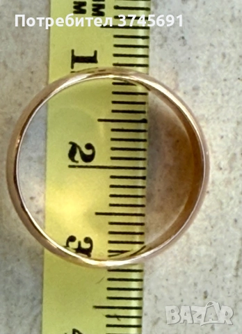 Руска златна халка 5.16гр, снимка 5 - Пръстени - 52519332