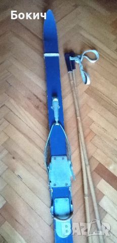 Български ски "Пирин" 160см, кандахарки, с бамбукови щеки, снимка 2 - Зимни спортове - 45972470
