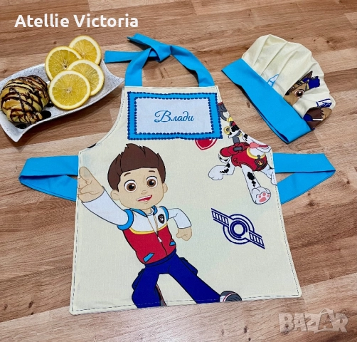 Детски готварски комплект от шапка и престилка , снимка 4 - Други - 52408849
