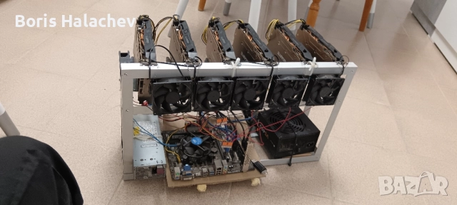 Продавам Mining Rig – 6× RX 580 8GB (Gigabyte) , снимка 2 - Работни компютри - 51932847