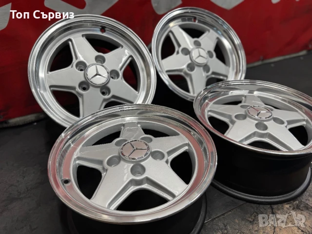 Ретро алуминиеви джанти за Мерцедес Mercedes , 15 цола, 5х112, 4 броя, снимка 3 - Гуми и джанти - 50769677