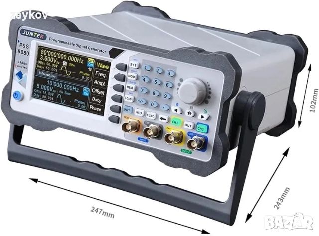 осцилоскоп  Генератор на сигнали JUNTEK PSG9080, програмируем двуканален функционален генератор, снимка 6 - Други машини и части - 44076673