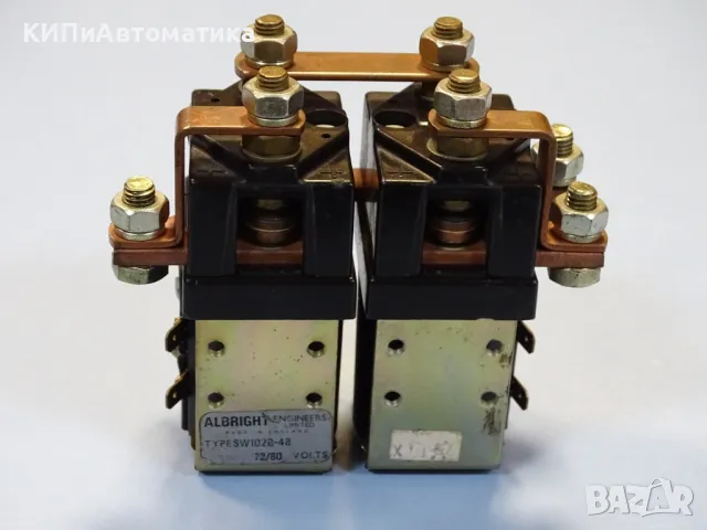 контактор правотоков ALBRIGHT type SW102B-48 contactor 80 valts, снимка 3 - Резервни части за машини - 48546635