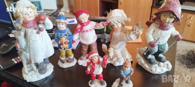 Сет от ретро фигури за коледна украса