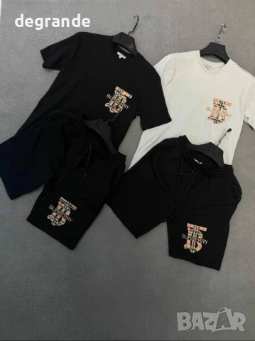 Мъжки летен комплект Burberry бродирано лого