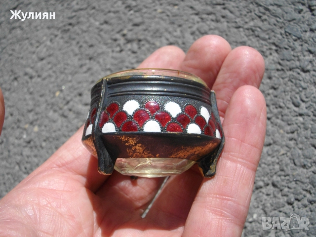 СЪДЧЕ ЗА ХАЙВЕР ГОРЧИЦА СОСИЕРА ЕМАЙЛ СССР , снимка 4 - Антикварни и старинни предмети - 51531580