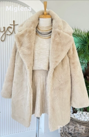 Дамско пухено палто , снимка 2 - Палта, манта - 51617502