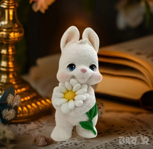 Молд зайче с маргаритка
