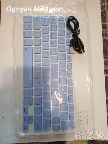 10-инчова,Bluetooth акумулаторна клавиатура, снимка 3 - Клавиатури и мишки - 49933797
