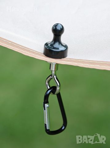 Магнитна кука с карабинер за палатка , къмпинг за закачане на фенери и оборудване, снимка 1 - Палатки - 45320990