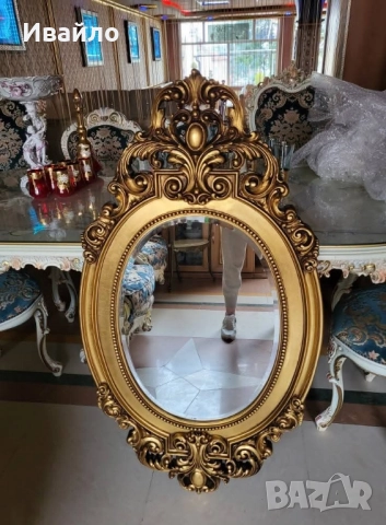 Италианско бароково огледало 056, снимка 5 - Огледала - 52393200
