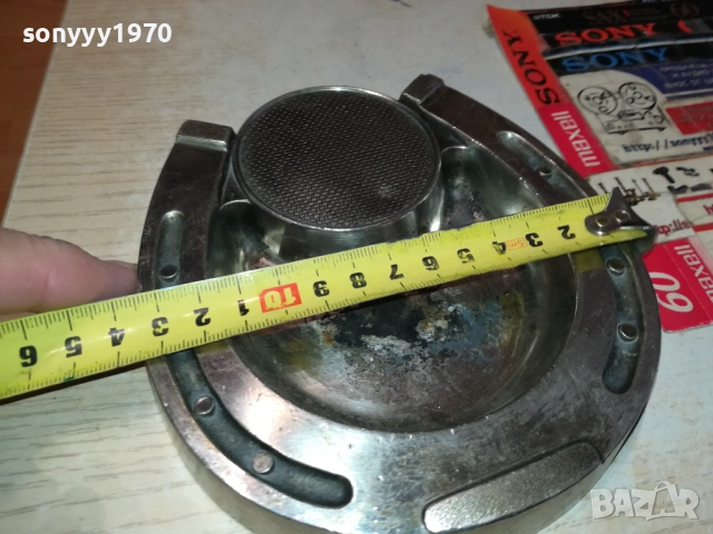 ПОДКОВА-МЕТАЛЕН ПЕПЕЛНИК ОТ ФРАНЦИЯ 0610251519, снимка 7 - Антикварни и старинни предмети - 51962567