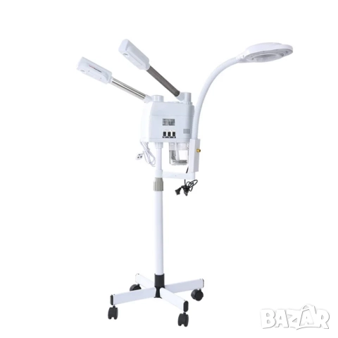 Козметична Лампа лупа и Пароозонатор с топла и студена пара 3 в 1