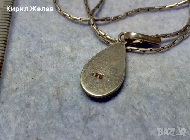ВЕЛИКОЛЕПНО СРЕБЪРНО КОЛИЕ със СЕДЕФЕН СРЕБЪРЕН МЕДАЛЬОН - СРЕБРО 925 МАЙСТОРСКА АРТ РАБОТА 49798, снимка 8 - Колиета, медальони, синджири - 49732874